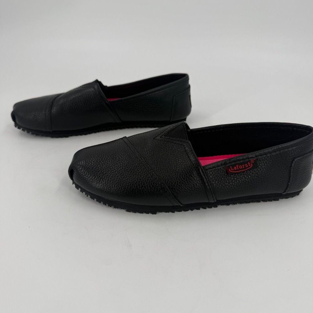 Laforst Jess Loafers Womens US 7.5 Black Genuine Leather Slip Resistant Comfort